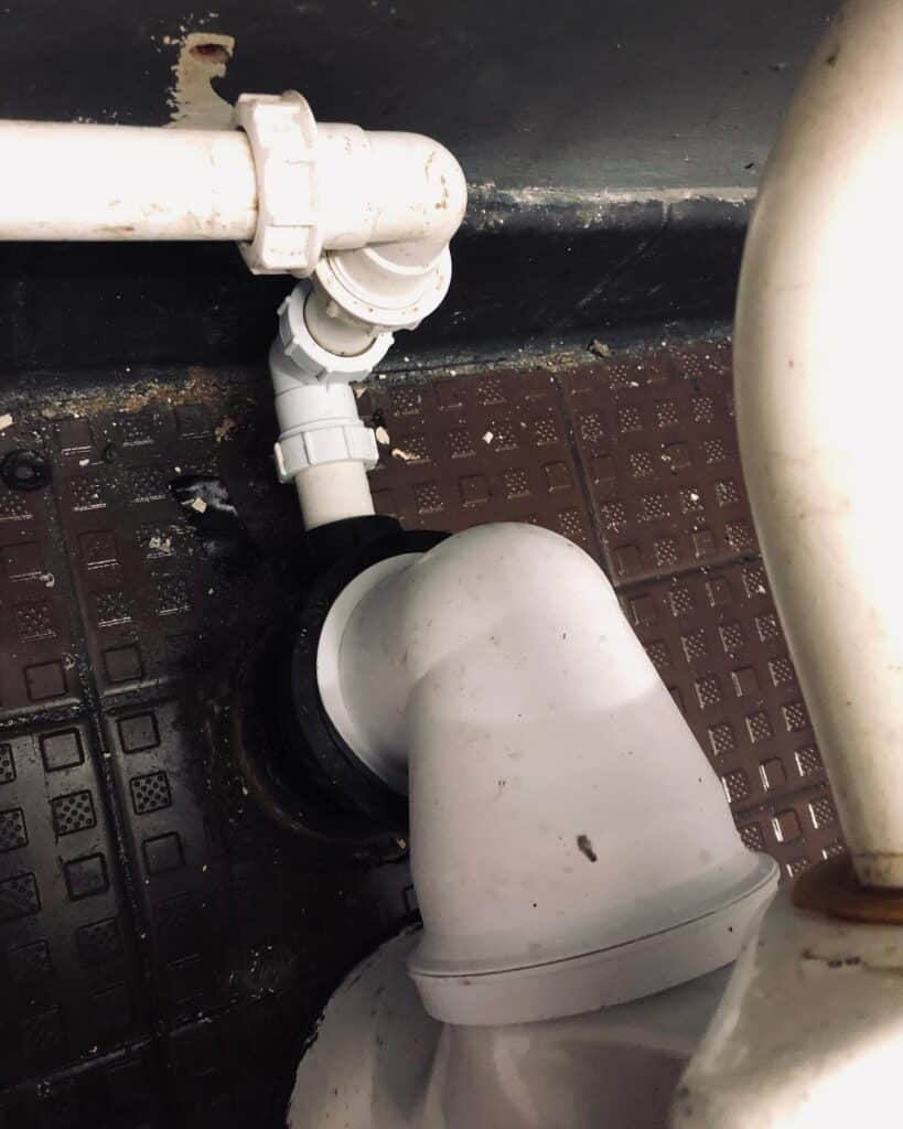 replaced toilet pipes